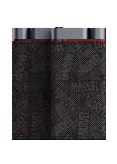 10000mAh 전원 뱅크 금속 셸 가죽 마무리 2pcs USB-A 1pc Type-C 포트