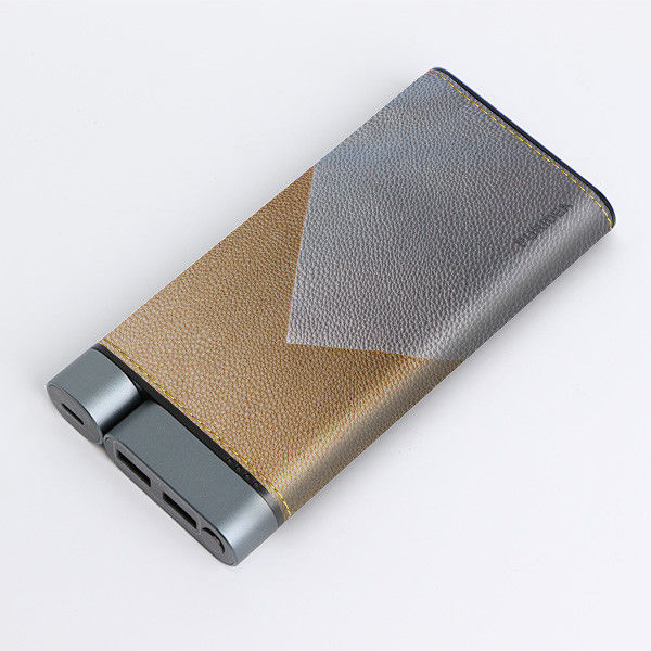 10000mAh 금속 전력 뱅크 가죽 마무리 특허 디자인 라이터 타입